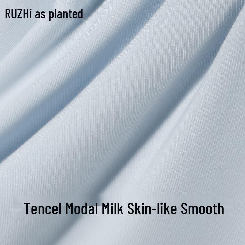 Ruzhi Women's Modal Ice Silk Seamless High-Waist Briefs with Mulberry Silk Crotch