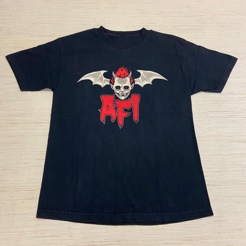 AFI Band Collection Short Sleeve Cotton Black All Size Shirt L