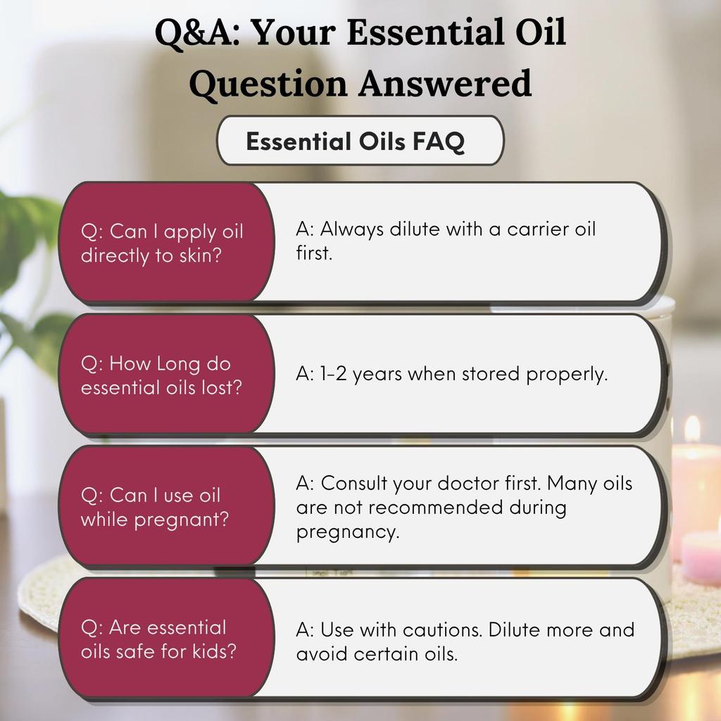 Heroot Pack of 6 Essential Oils 10ml – Frankincense, Eucalyptus, Peppermint, Tea Tree, Rosemary & Lavender | Aroma Oils