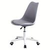 Ergonomischer Rollhocker mit breiterer Sitzfläche & Rückenlehne, 136,08 KG Tragfähigkeit, 360° Drehstuhl für Home Office, Kosmetikstudio