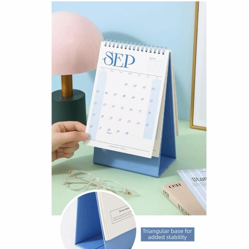 Blue Desk Calendar Korean Style Planner Calendar New Coil Calendar Student Planning