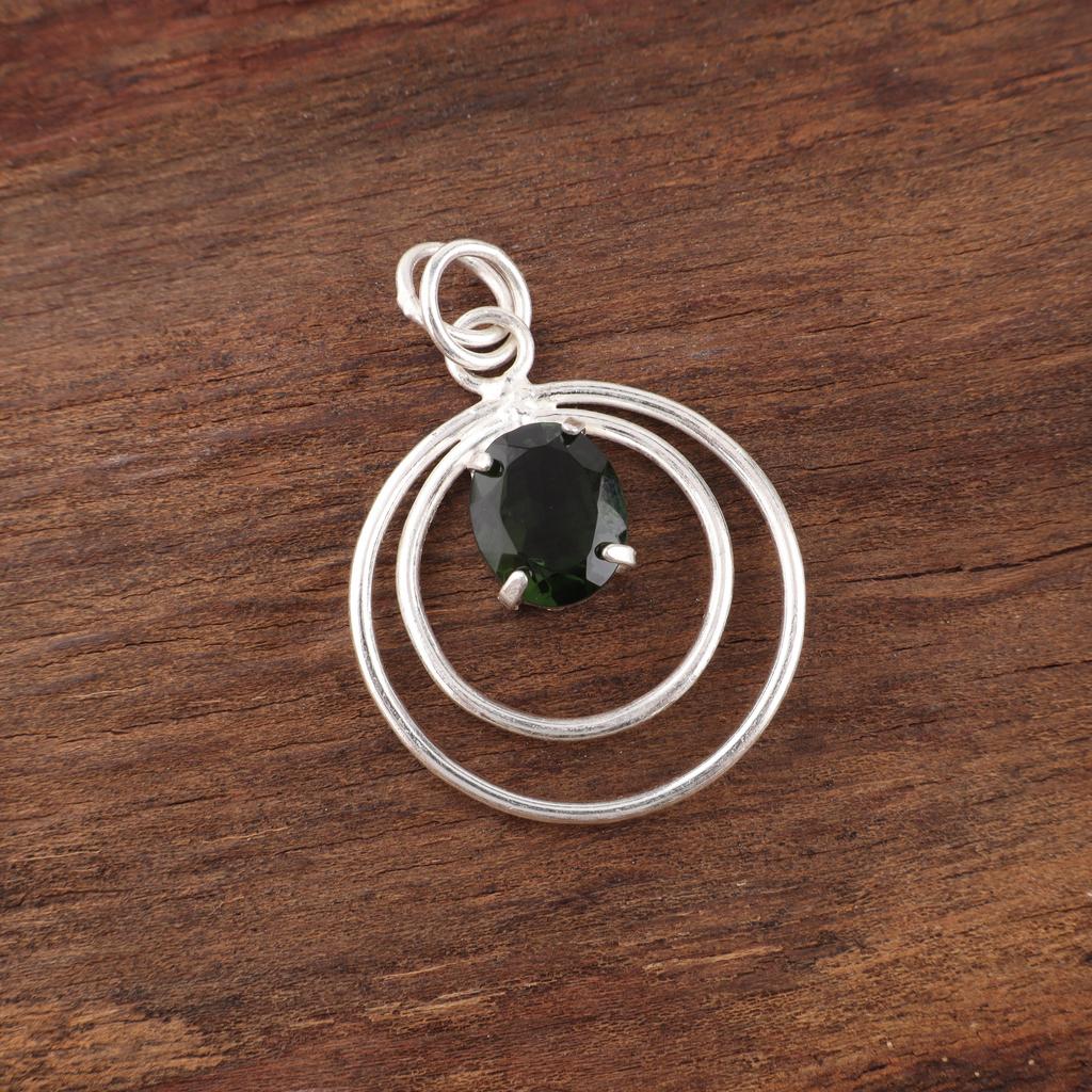 Green Tourmaline Gemstone Jewelry, 925 Solid Sterling Silver Pendant, Amazing Tourmaline Pendant, Handmade Designer Jewelry For Women