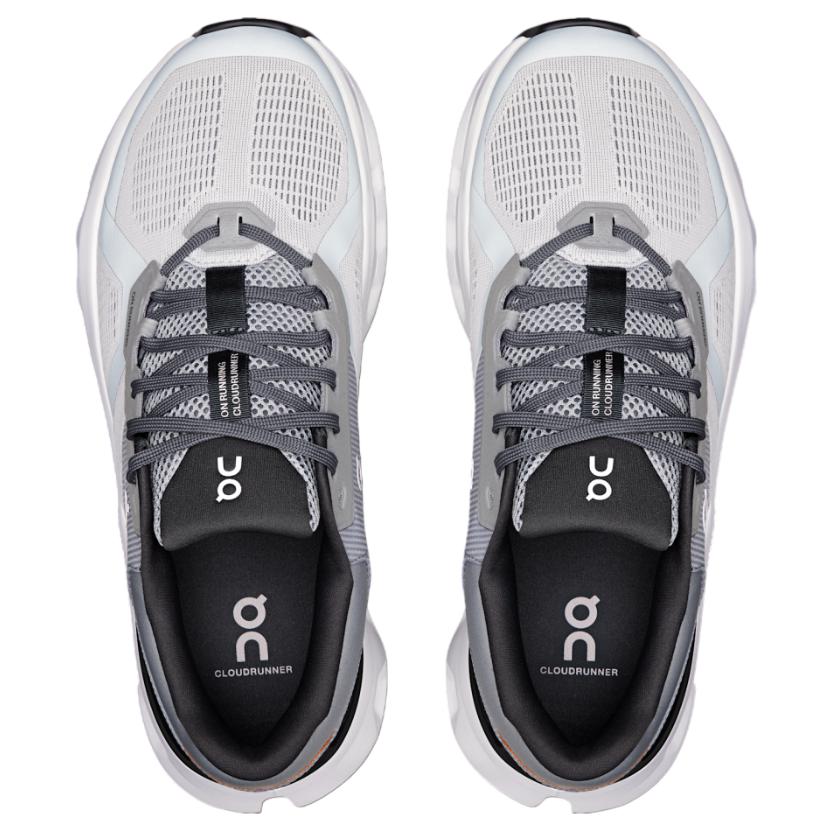 On Cloudrunner 2 Comfortable Fashiable Durable Breathable Low-Top Running Shoes Men sneaker Gray White 3ME10142880