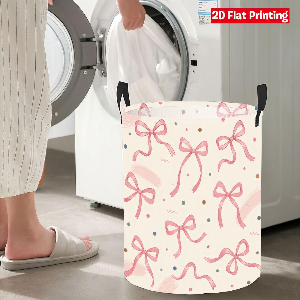Zusammenklappbarer Wäschekorb Groß Rund Wasserdichtes Gewebe Wäschetonne Aufbewahrungsbehälter für Schmutzwäsche Spielzeug-Organizer mit Griffen