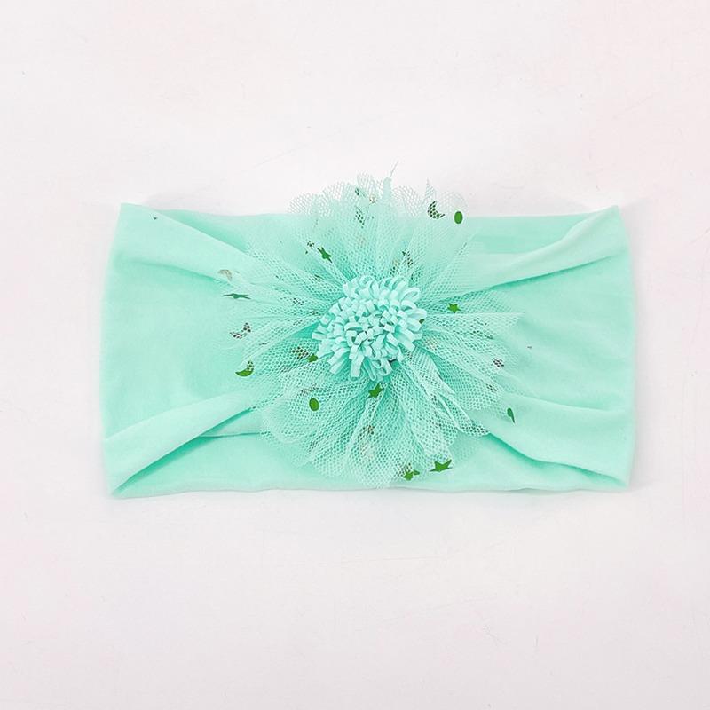 New mesh star flower headband, baby nylon headscarf headgear Babyhead