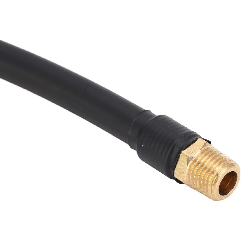 Tissting Tire Inflator Extension Hose 60cm Air Pump Tube with 5/16‑32 Male NPT and 1/4 Inch NPT Brass Fittings, 170psi Air Compressor Chuck Adapter
