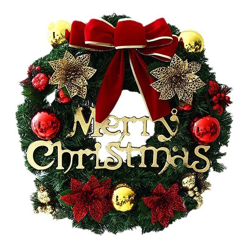 Christmas Wreath Garland Decoration Hanging Ornament for Hotel Mall Holiday Party Supplies