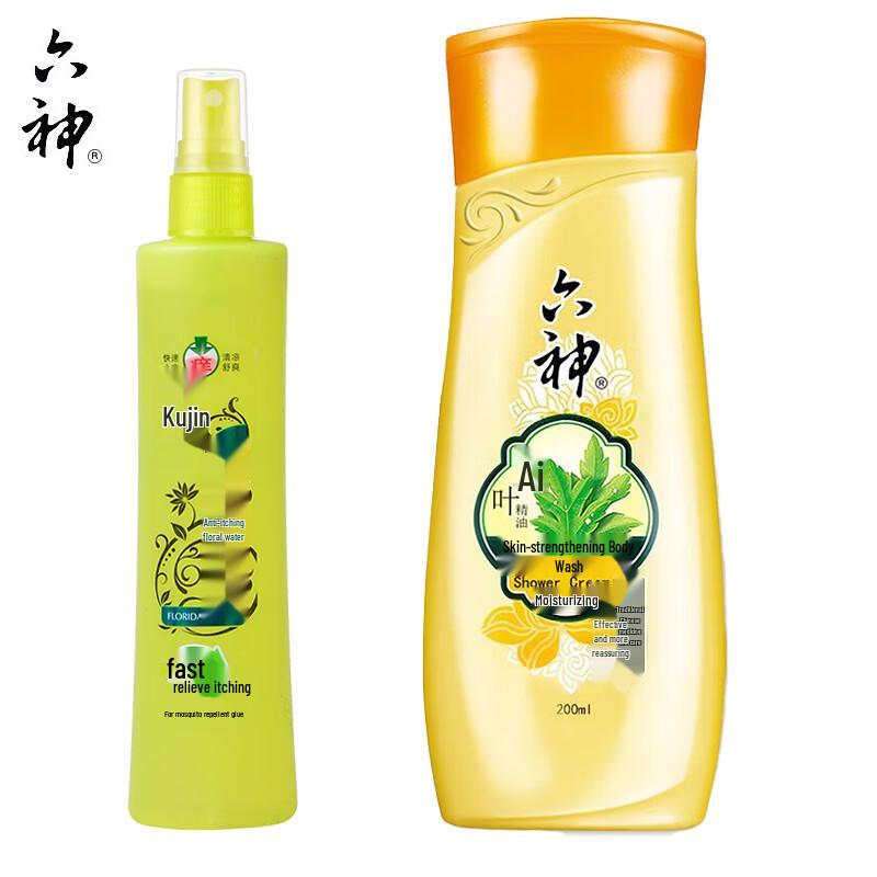 Six God Itch Relief Floral Water & Mugwort Shower Set
