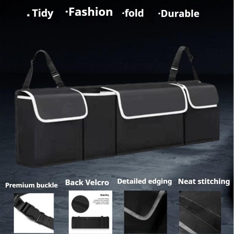 Versatile Oxford Cloth Car Trunk Storage Bag Rear Seat Back Hanging Vehicle Organizer Box for Automobile Interior