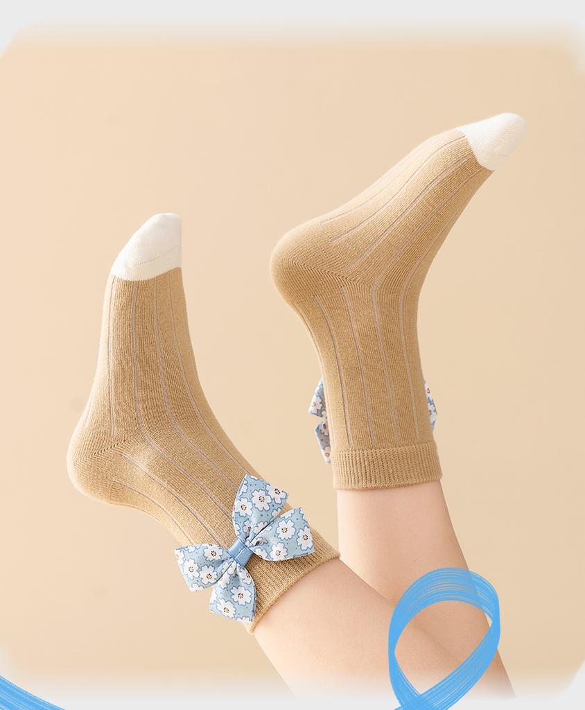 Children's Cotton Mid-Tube Lace Socks