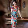 Xiaxin Elegant Retro Qipao 2025: Summer Slim Fit Dress for Young Women