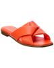 Ferragamo Alrai Leather Sandal Orange