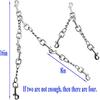 Dog Collar Safety Clip Metal Clasp Double Ended Connector 2 Pack Prong Chew Proof Backup Dog Clip for Pet Harness Collar Leash Necklaces Dog Strap