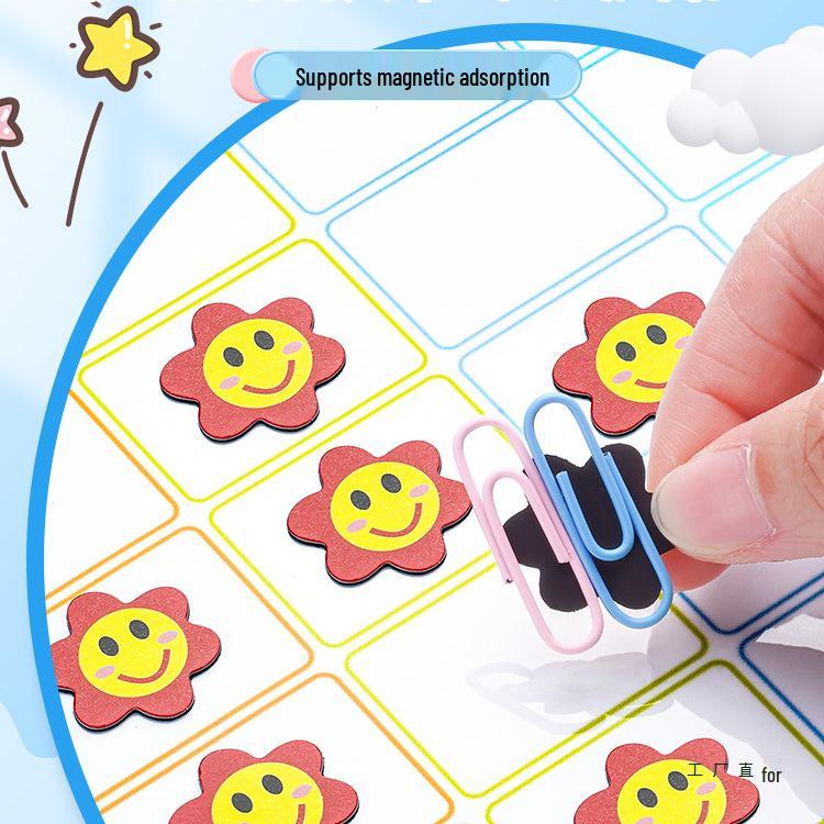 Kids' Growth and Discipline Magnetic Wall Chart with Reward Stickers for Time Management and Points Collection