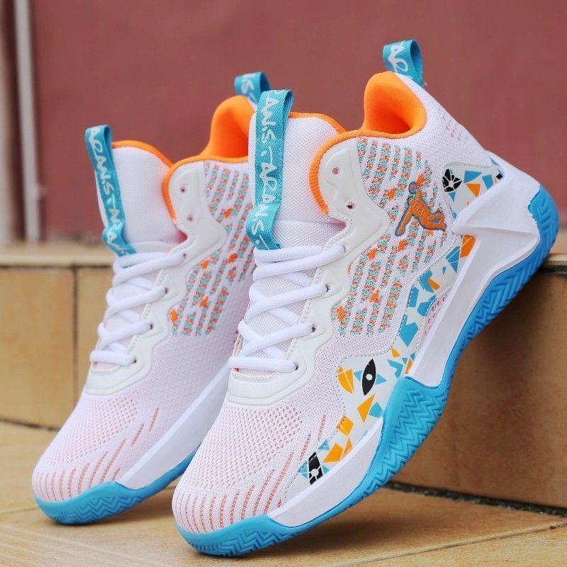 Basketball Shoes Men's Shoes Summer Shock Absorption Wear-resistant Men's Sports Shoes Mesh Breathable Student Non-slip Sneakers