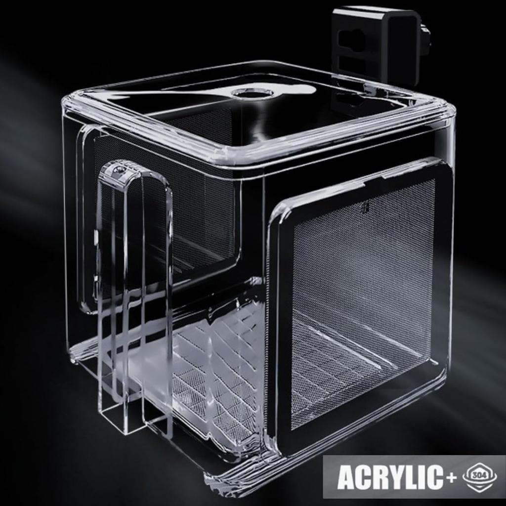 Saim Fish Breeding Box, Acrylic Aquarium Breeding Boxes, Acrylic Fish Isolation Box Hanging Aquarium Hatchery Tank for Small Baby Fishes Shrimp