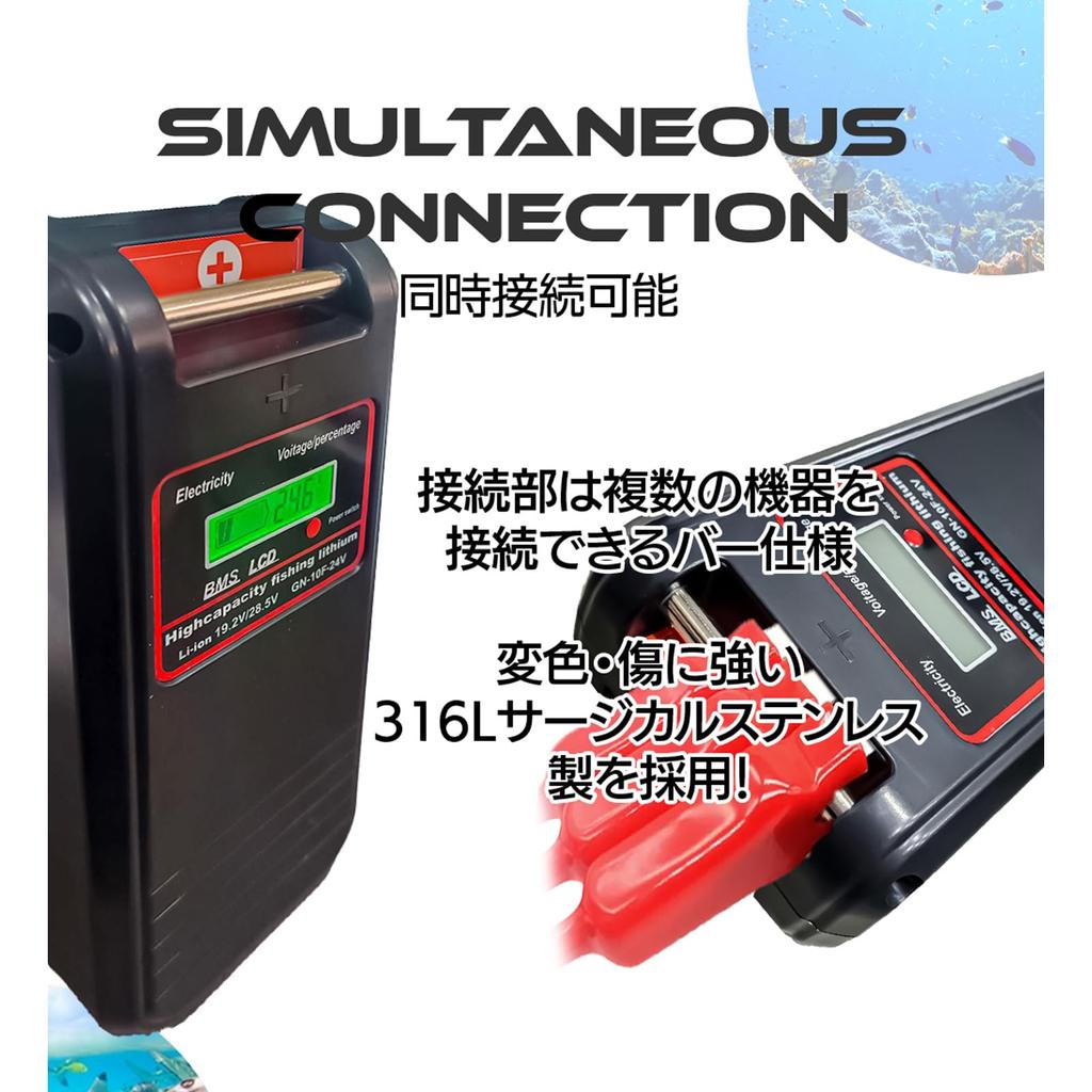 NSS 24V Moulinet Électrique Chargeur Rapide et Ensemble de Couvercles pour Cellules Panasonic 10Ah GN-10F 25.2V