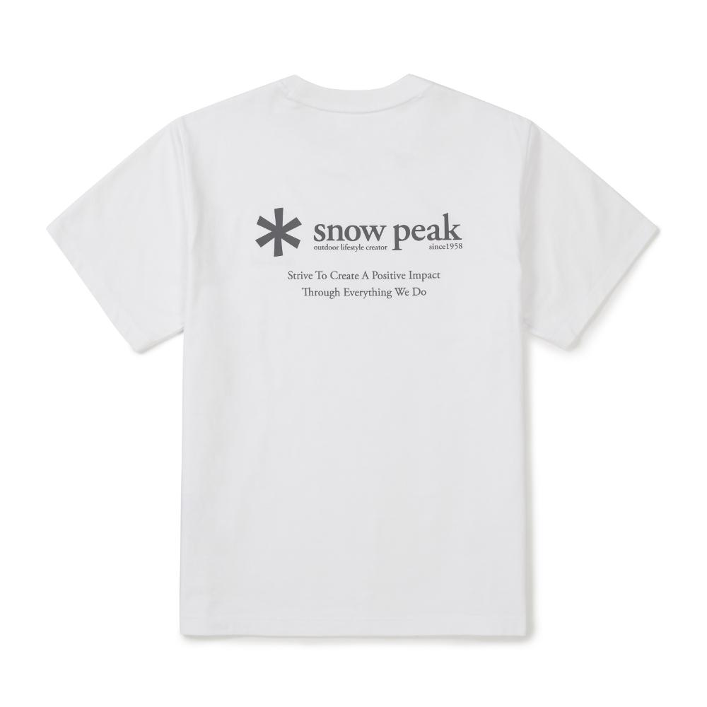 [Snowpeak] Cotton Lettering Short Sleeve T-shirt White (S26MMFTS62)
