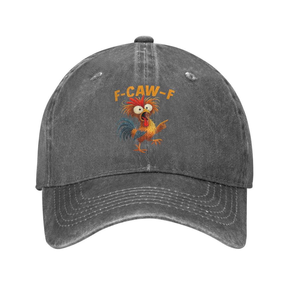 F Caw F Hahn Lustiger Vogel Fcawf Lässige Baseballkappe Sommer Trucker-Kappe Sonnenschutzkappe Unisex Herren Passform Retro-Baseballkappen