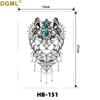 Geisha Skull Flower Tattoo Stickers: Halloween Arm & Face Ghost Designs