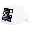 Smart Electronic Clock, Multifunctional Digital Display Weather Station with LCD Screen Temperature Calendar WiFi Auto Brightness 24-Hour Display