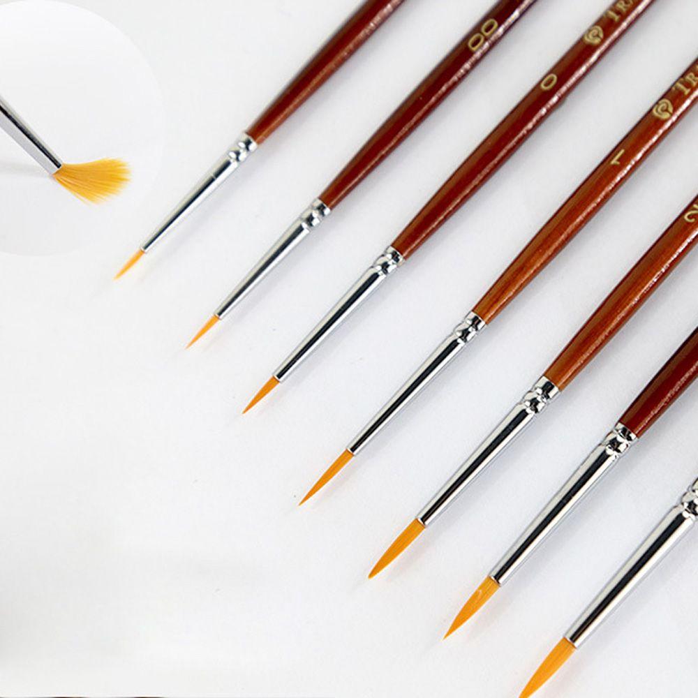 7Pcs/set Professional Paint Sable Hair Oil Painting Pen Acrylic Nail Brushes Drawing