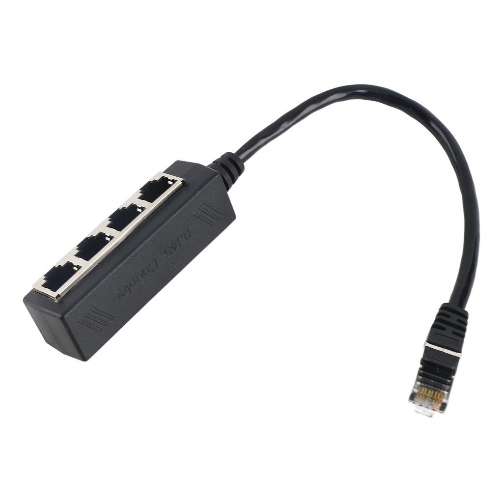 RJ45 Splitter Adapter 1 to 4 Port Smooth Transmission Excellent Connection Network Cable Adapter