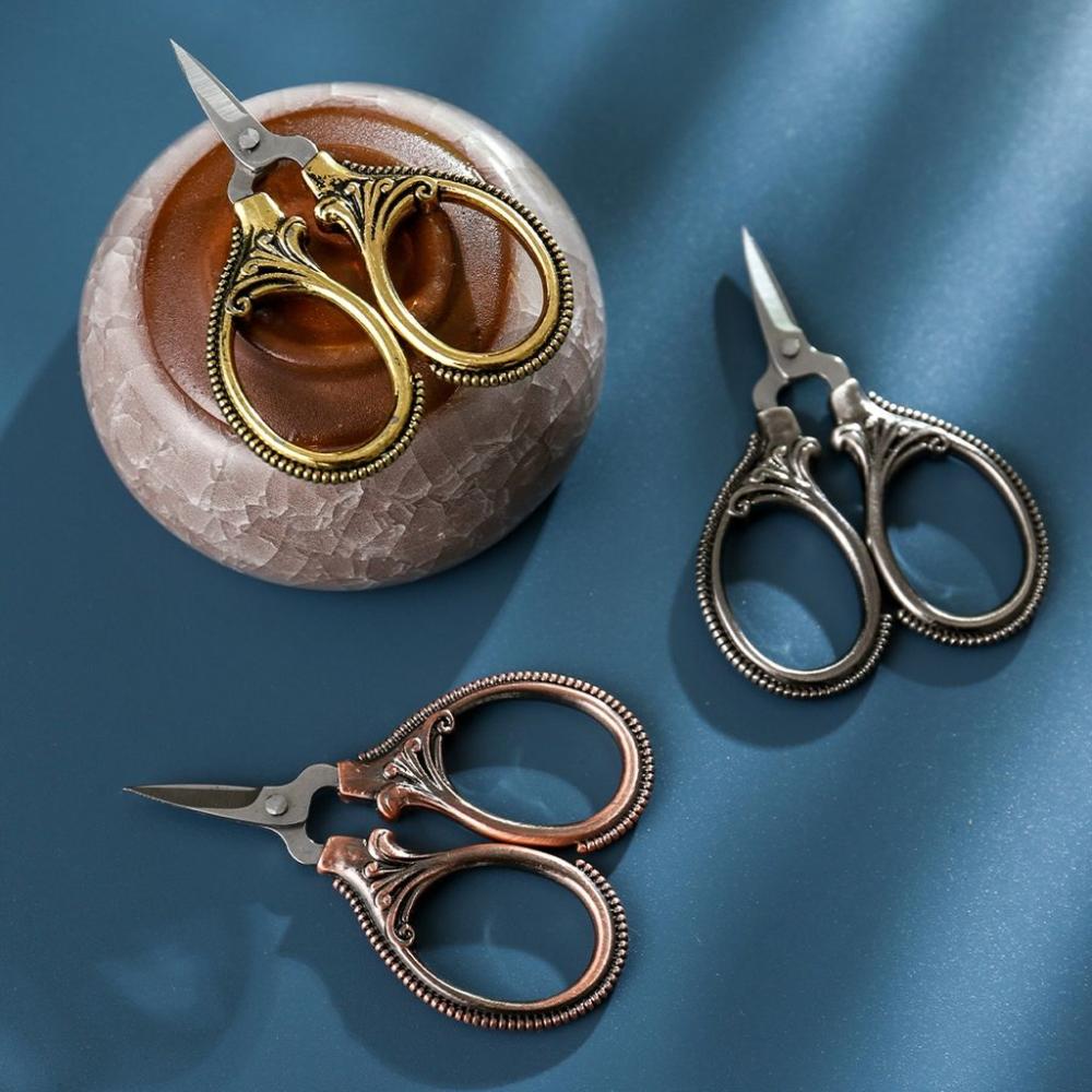 

Stainless Steel Thread Scissors Sharp Retro Tailor Tools Sewing Supplies Scissors Pocket Scissors медный