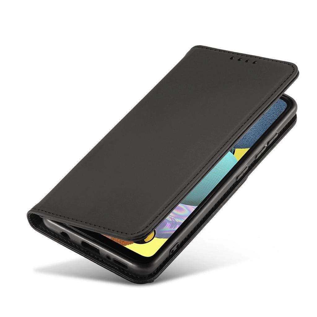 Magnet Card Case Etui Do Samsung Galaxy A12 5G Pokrowiec Portfel Na Karty Kartę Podstawka Czarny