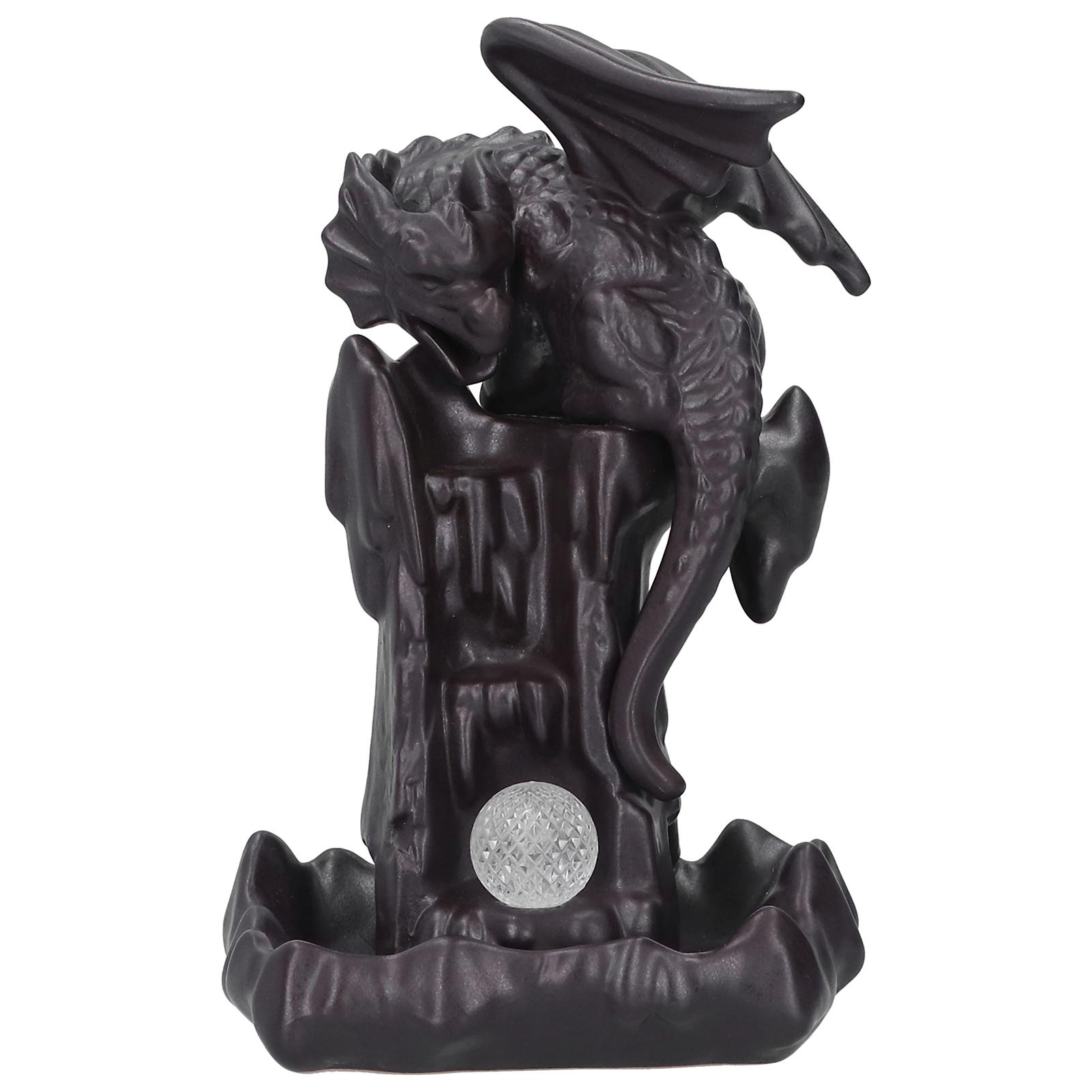 

Керамическая курильница с обратным потоком в форме скандинавского птерозавра, светодиодная подставка для ароматерапии, украшение