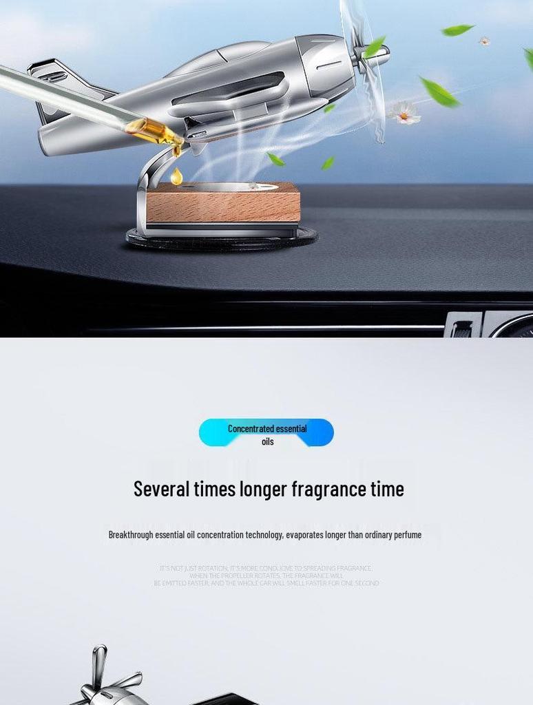 Solar Airplane Car Perfume: Aromatherapy Ornament for Console with Long-lasting Fragrance