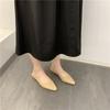 Fashion Elegant Slingback Flat Sandals Women Solid Leather Pointed Toe Shoes Summer Ladies Rear Strap Sandalias Low Heel Mary Janes 2025
