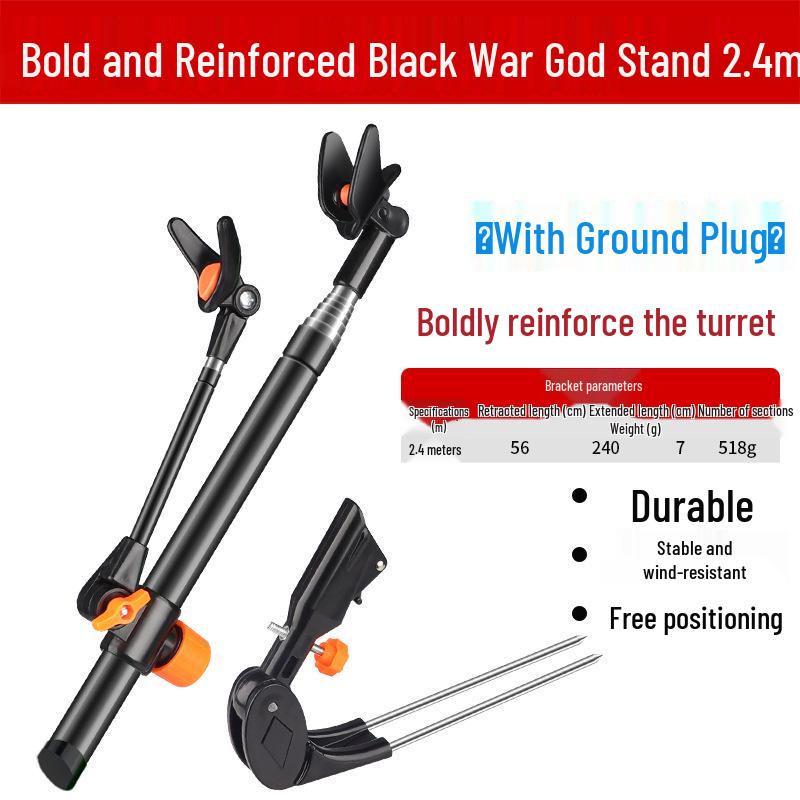 Multi-functional Stainless Steel Fishing Rod Holder and Ground Insert Stand
