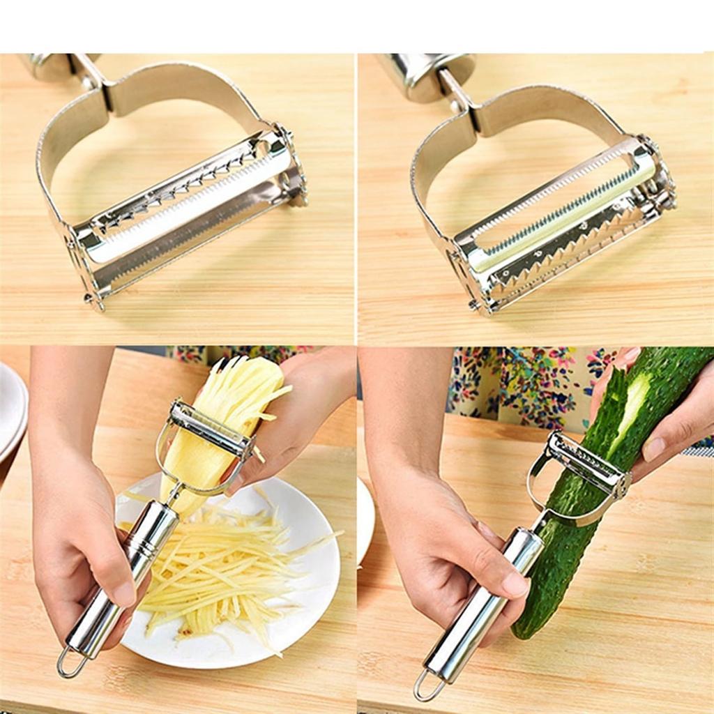 2Pcs Multifunction Vegetable Peeler Slicer Stainless Steel Potato Peeler Cucumber Carrot Grater Peeler Kitchen Accessories