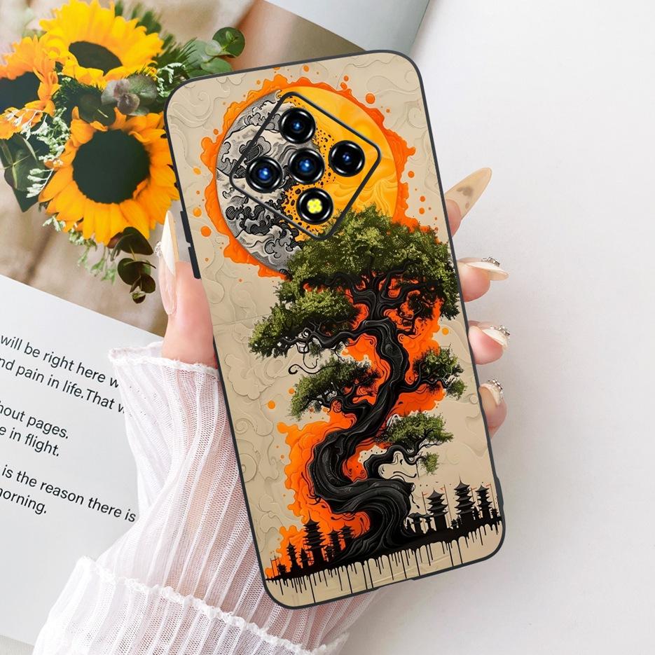 For Infinix Zero 8 Case X687 Stylish Flowers Butterfly Painted Cover Soft Slim Phone Case For Infinix Zero 8i Zero8 i X687B Bags