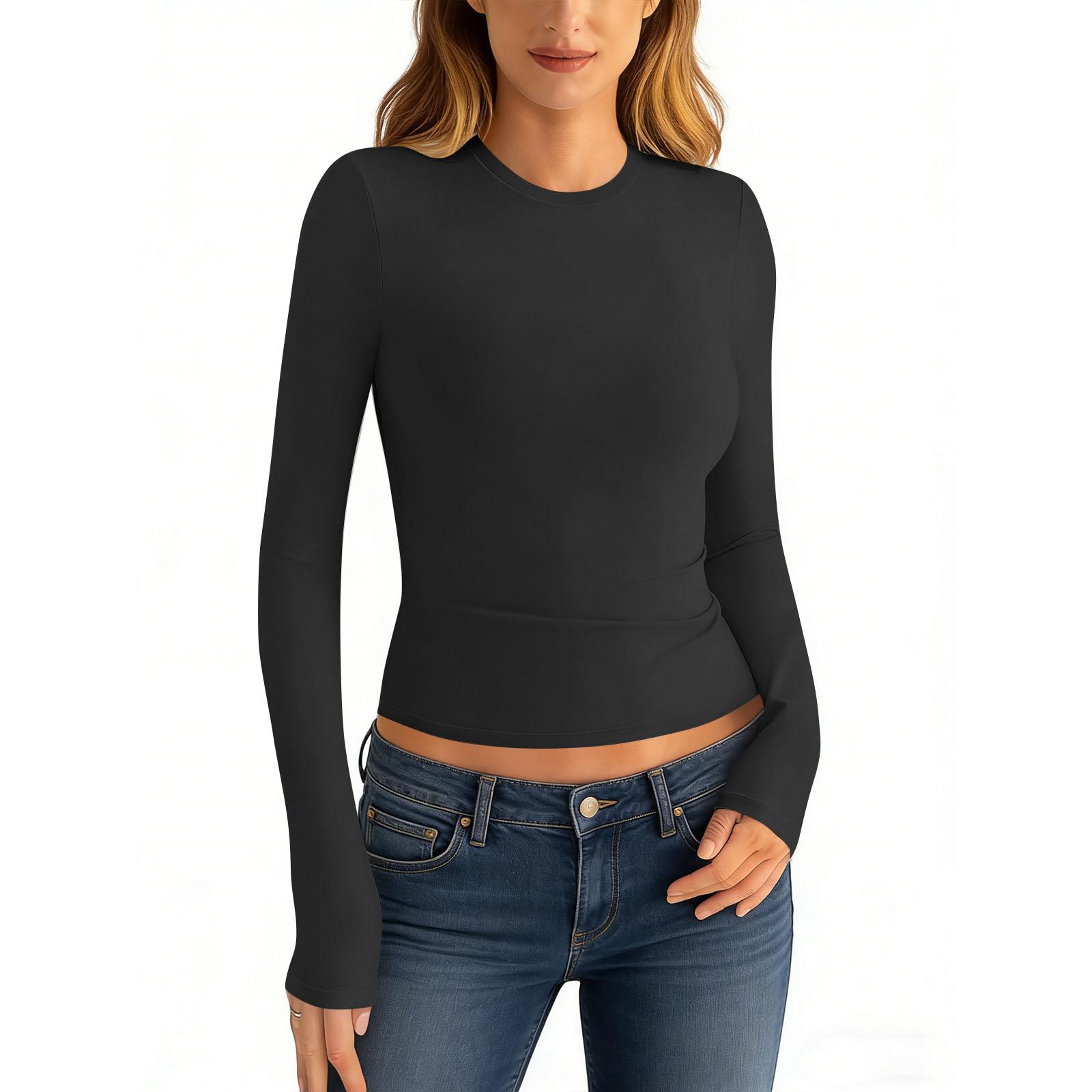 

Fashion Round Neck Raglan Short Sleeve Workwear Printed Tops Ladies Summer Tops S чорний
