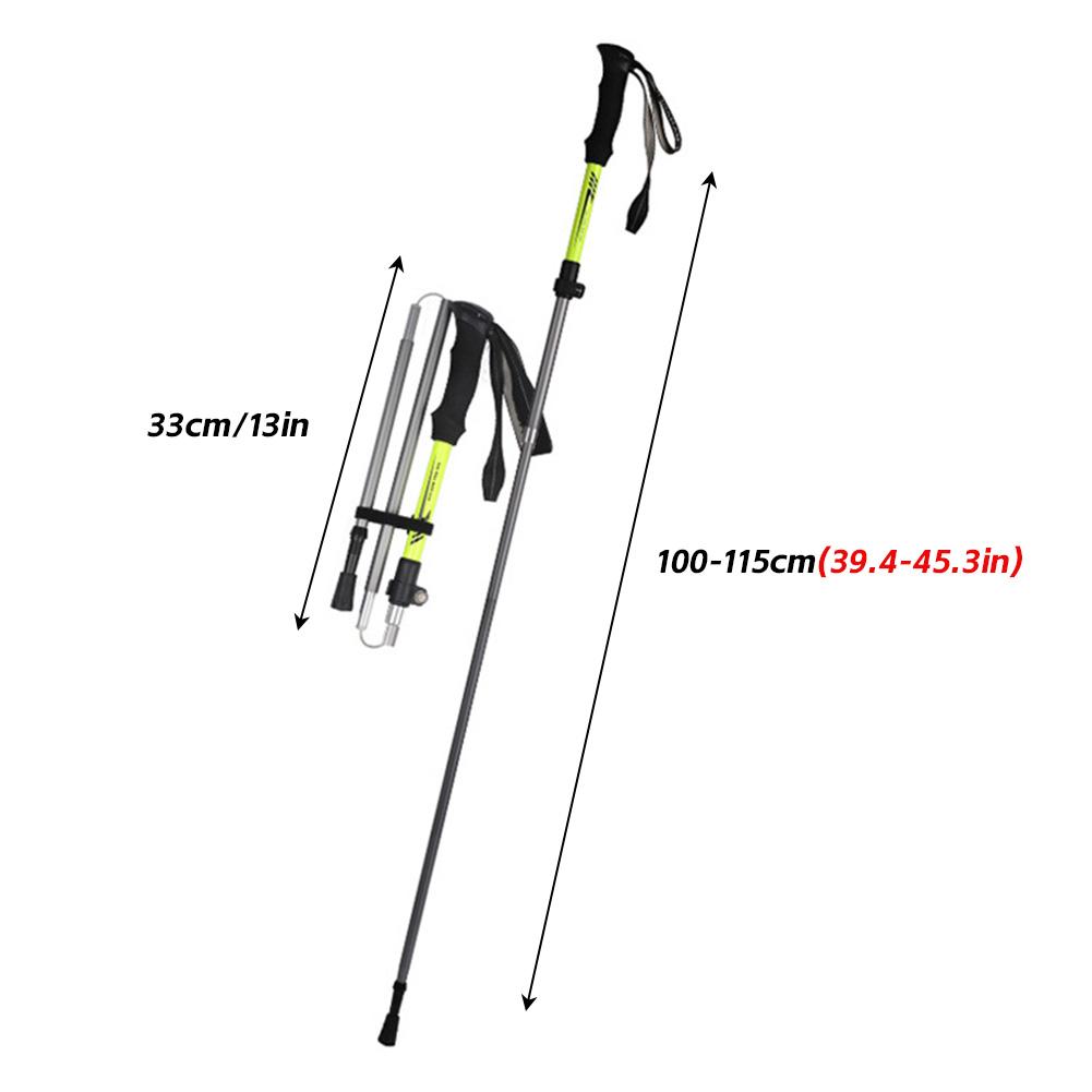 Outdoor Fold Trekking Pole Camping Portable Walking Hiking Stick for Elderly 5 Section Ultralight Carbon Fiber Telescopic Sticks