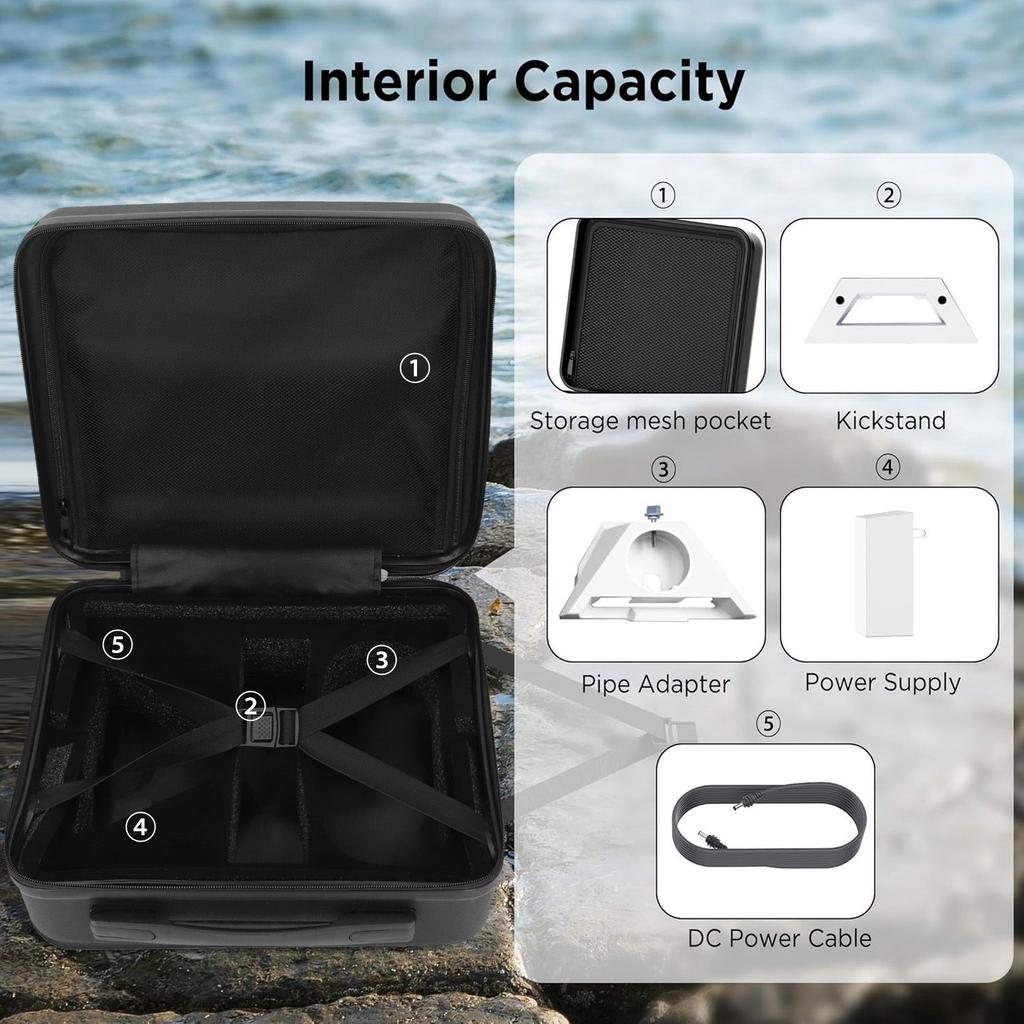Hard Protective Carrying Case for Starlink Mini Kit Waterproof Luggage Storage Bag Protection Bag Anti-scratch Travel Case