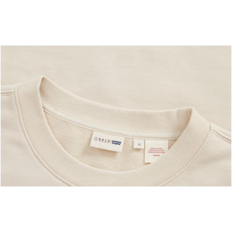 Levis Dunhuang Series Dun Mural Print Round Neck Sweatshirt Men Sweatshirt White A7779-0001