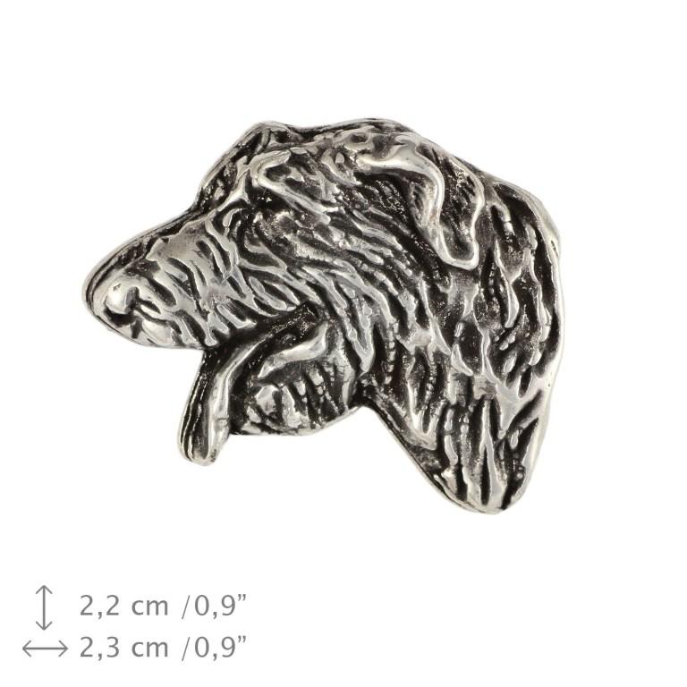 Irish Wolfhound II - Dog brooch in a gift box, elegant pin, lapel pin for Art-Dog brand jacket