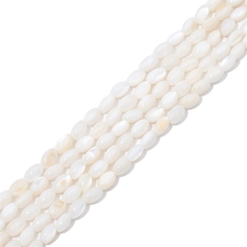 80Pcs Natural Shell Colored Rice Beads For DIY Necklace Bracelet Earrings Jewelry Making
