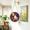 Yousheng Acrylic Jigsaw Puzzle Suncatcher, Stained Glass Style Halloween Skeleton Ghost Sun Catcher Puzzle for Gothic Window Wall Hanging Decor