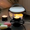 High Temperatures Resistant Ceramics Wax Melt Burners Essential Oil Diffuser Metal Tealight Stand for Relaxing Ambiances