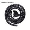 1.5/2M 16/10mm Flexible Spiral Cable Wire Protector Cable Organizer Computer Cord Protective Tube Clip Organizer Management Tool