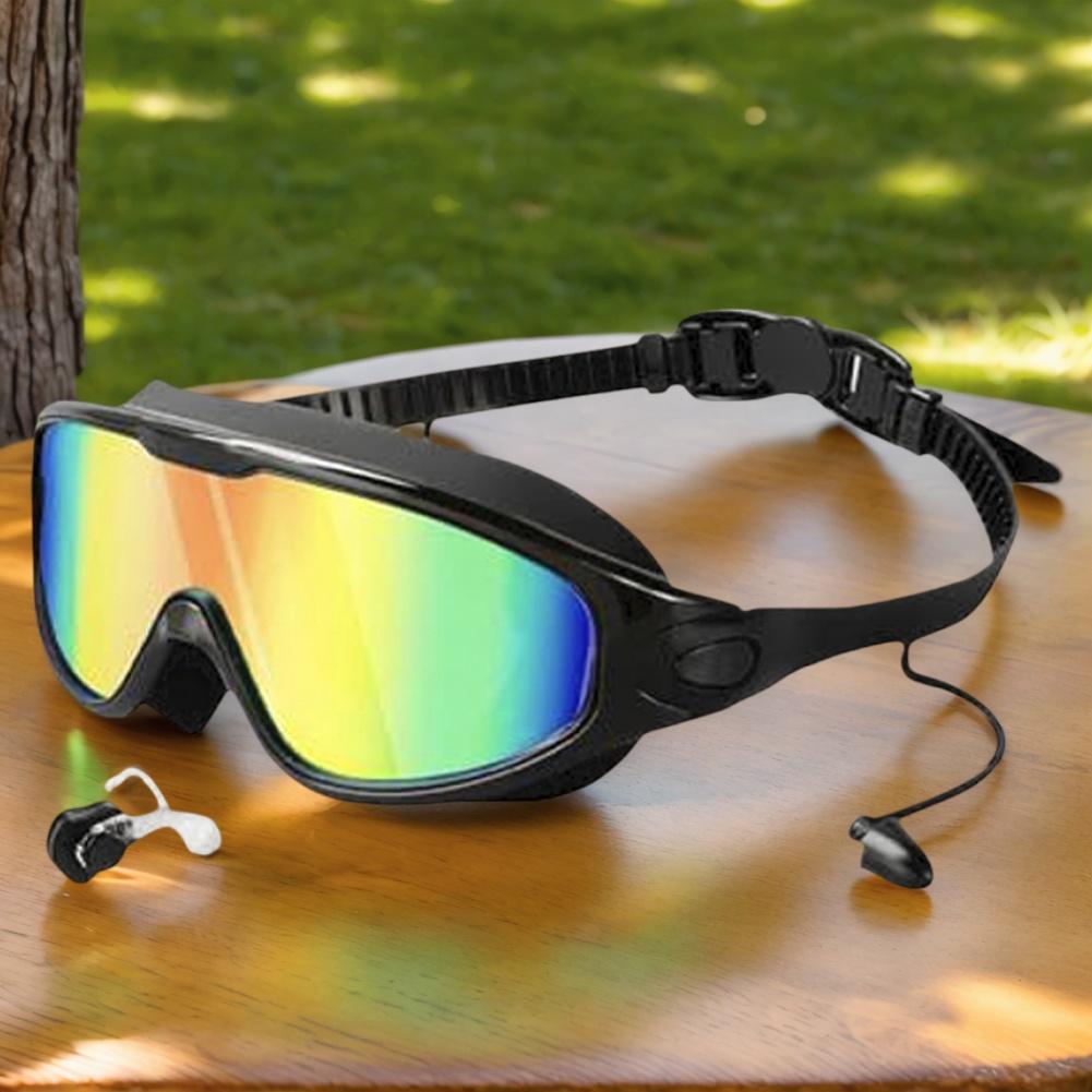 1/2Pcs Large Frame Swimming Goggles Adult High-Definition Anti Fog Electroplated Swimming Goggles For Women Men Silicone Goggle