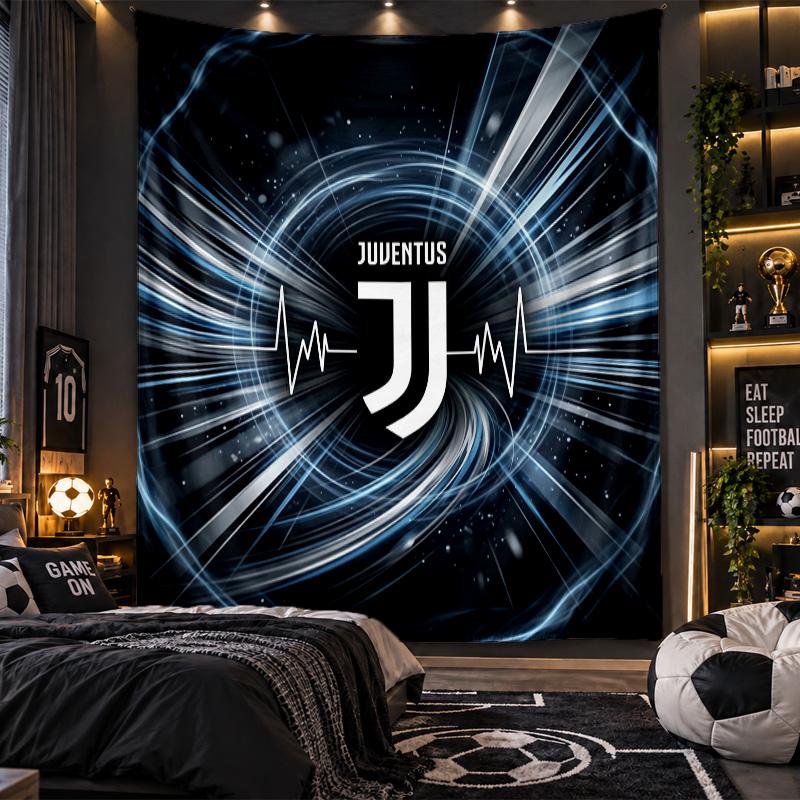 Wall Hanging Tapestry Juventus FC Print Cloth for Living Room Bedroom Home Decor