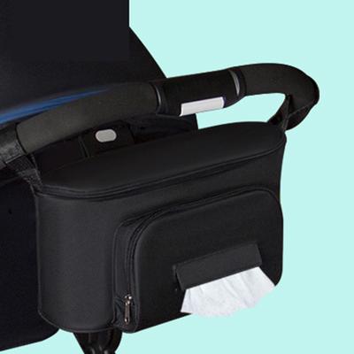 Baby Stroller Bag Organizer Bag Soild Color Mama Carriage Buggy Pram Cart Basket Hook Backpack