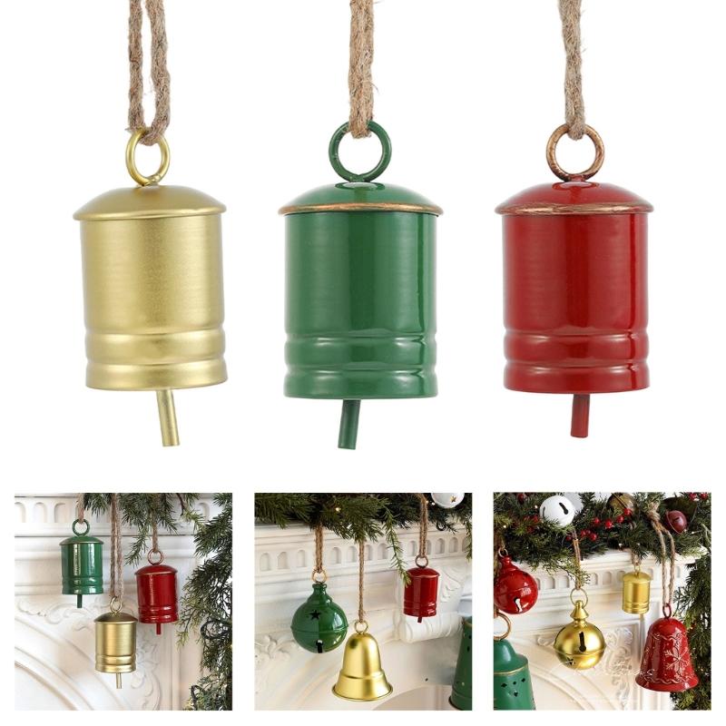 Iron Christmas Bell Holiday Decorations For Fireplaces Mantels Doorway Festival Tree Accent Party Supplies