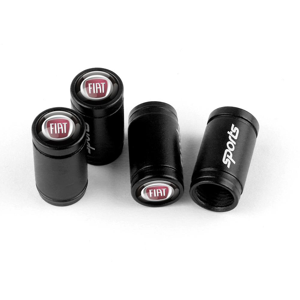 Auto Styling 4 Stück Auto Reifen Kohlefaser Metall Ventilkappe Abzeichen Zubehör Für Fiat ABARTH 500 Fiorino 595 124 Ducato Cross Palio