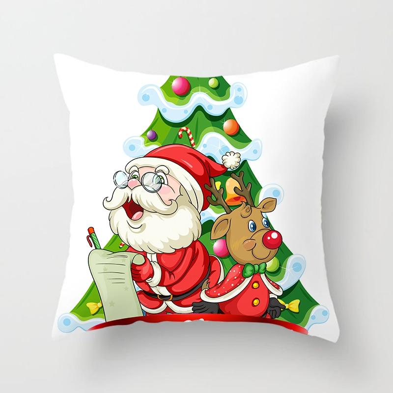 

Рождественский комплект подушек со снеговиком из мультфильма, Санта-Клаус, диван, подарок, украшение для дома, наволочка, Рождественский подарок, наволочка 40x40cm